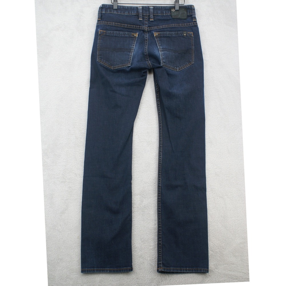 Buffalo David Bitton Six-X Jeans Mens 29x34 Slim Straight Stretch Dark Wash